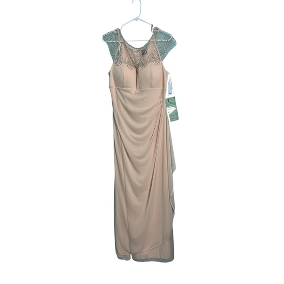 DJ Jaz Women's Beaded Neck Cap Sleeve Evening Gown Size 14 NWT - Picture 2 of 6